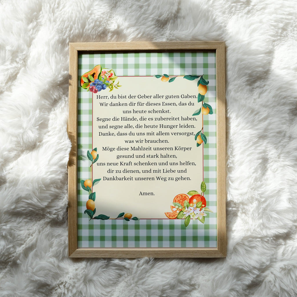 Tischgebet – Digitales Gebetsbild zum Ausdrucken